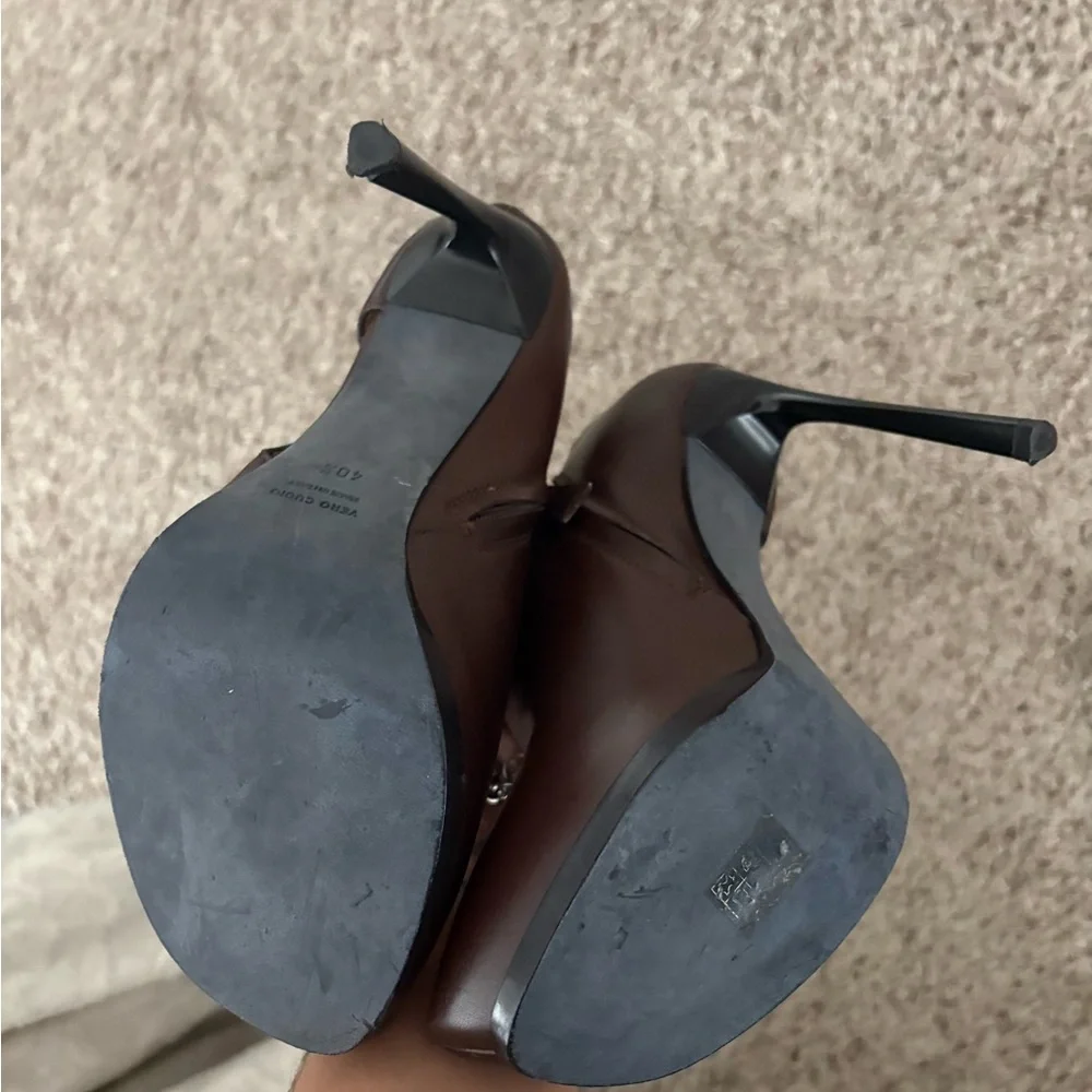 Lanvin Dark Brown Ankle Booties
